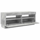 tv-bord med LED-lys 100x35x40 cm betongrå