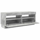 tv-bord med LED-lys 100x35x40 cm betongrå