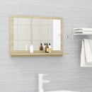 badeværelsesspejl 60x10,5x37 cm konstrueret træ sonoma-eg