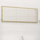 badeværelsesspejl 90x1,5x37 cm spånplade sonoma-eg