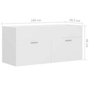 skab til håndvask 100x38,5x46 cm konstrueret træ hvid