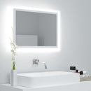 badeværelsesspejl med LED-lys 60x8,5x37 akryl hvid
