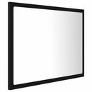 badeværelsesspejl med LED-lys 60x8,5x37 cm akryl sort