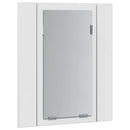 badeværelsesskab med LED-lys 40x12x45 cm akryl hvid