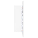 badeværelsesskab m. spejl og LED-lys 80x12x45 cm akryl hvid