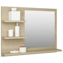badeværelsesspejl 60x10,5x45 cm konstrueret træ sonoma-eg