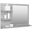 badeværelsesspejl 60x10,5x45 cm konstrueret træ betongrå