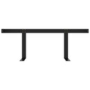 ryglæn til pallesofa 110 cm jern sort