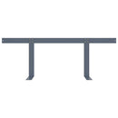 ryglæn til pallesofa 110 cm jern lysegrå