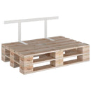 ryglæn til pallesofa 110 cm jern hvid