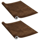 selvklæbende møbelfolie 2 stk. 500x90 cm PVC mørkt egetræ