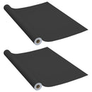 selvklæbende møbelfolie 2 stk. 500x90 cm PVC sort