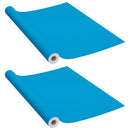 selvklæbende møbelfolie 2 stk. 500x90 cm PVC azurblå