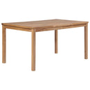 7-delt havespisesæt 150x90 cm massivt teaktræ