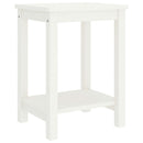 sengebord 35x30x47 cm massivt fyrretræ hvid