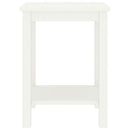 sengebord 35x30x47 cm massivt fyrretræ hvid