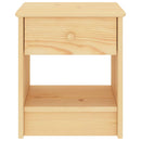 sengebord 35x30x40 cm massivt fyrretræ naturfarvet
