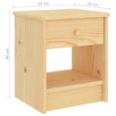 sengebord 35x30x40 cm massivt fyrretræ naturfarvet