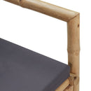 havebænk med hynder 115 cm bambus