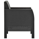 havestol med hynde antracit 63x65x76 cm PP rattan