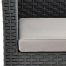 havestol med hynde antracit 63x65x76 cm PP rattan
