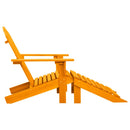 Adirondack-havestol med fodstøtte massivt grantræ orange