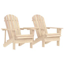 Adirondack-havestole med tebord massivt grantræ