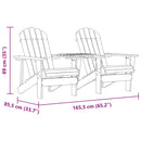 Adirondack-havestole med tebord massivt grantræ