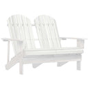 2-personers Adirondack-havestol massivt grantræ hvid