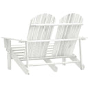 2-personers Adirondack-havestol massivt grantræ hvid