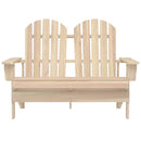 2-personers Adirondack-havestol massivt grantræ