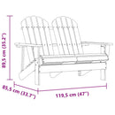 2-personers Adirondack-havestol massivt grantræ