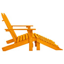 2-personers Adirondack-havestol med fodstøtte grantræ orange