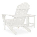 Adirondack-havestol med bord massivt grantræ hvid