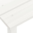 Adirondack-havestol med bord massivt grantræ hvid