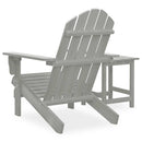 Adirondack-havestol med bord massivt grantræ grå