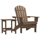 Adirondack-havestol med bord massivt grantræ brun