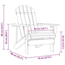 Adirondack-havestol med bord massivt grantræ brun