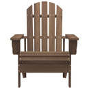 Adirondack-havestol med bord massivt grantræ brun