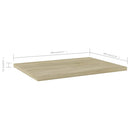 boghylder 8 stk. 40x30x1,5 cm konstrueret træ sonoma-eg