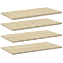 boghylder 4 stk. 60x30x1,5 cm konstrueret træ sonoma-eg
