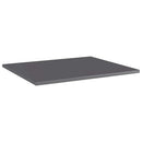boghylder 8 stk. 60x50x1,5 cm konstrueret træ grå højglans