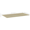 boghylder 4 stk. 80x40x1,5 cm konstrueret træ sonoma-eg