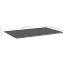 boghylder 4 stk. 80x50x1,5 cm konstrueret træ grå højglans
