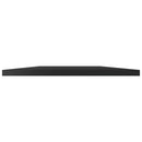 boghylder 8 stk. 100x30x1,5 cm konstrueret træ sort højglans