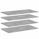 boghylder 4 stk. 100x50x1,5 cm konstrueret træ betongrå