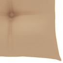havestole 2 stk. med beige hynder massivt teaktræ
