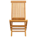 havestole med beige hynder 2 stk. massivt teaktræ