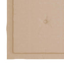 havestole med beige hynder 2 stk. massivt teaktræ