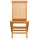 havestole med beige hynder 2 stk. massivt teaktræ